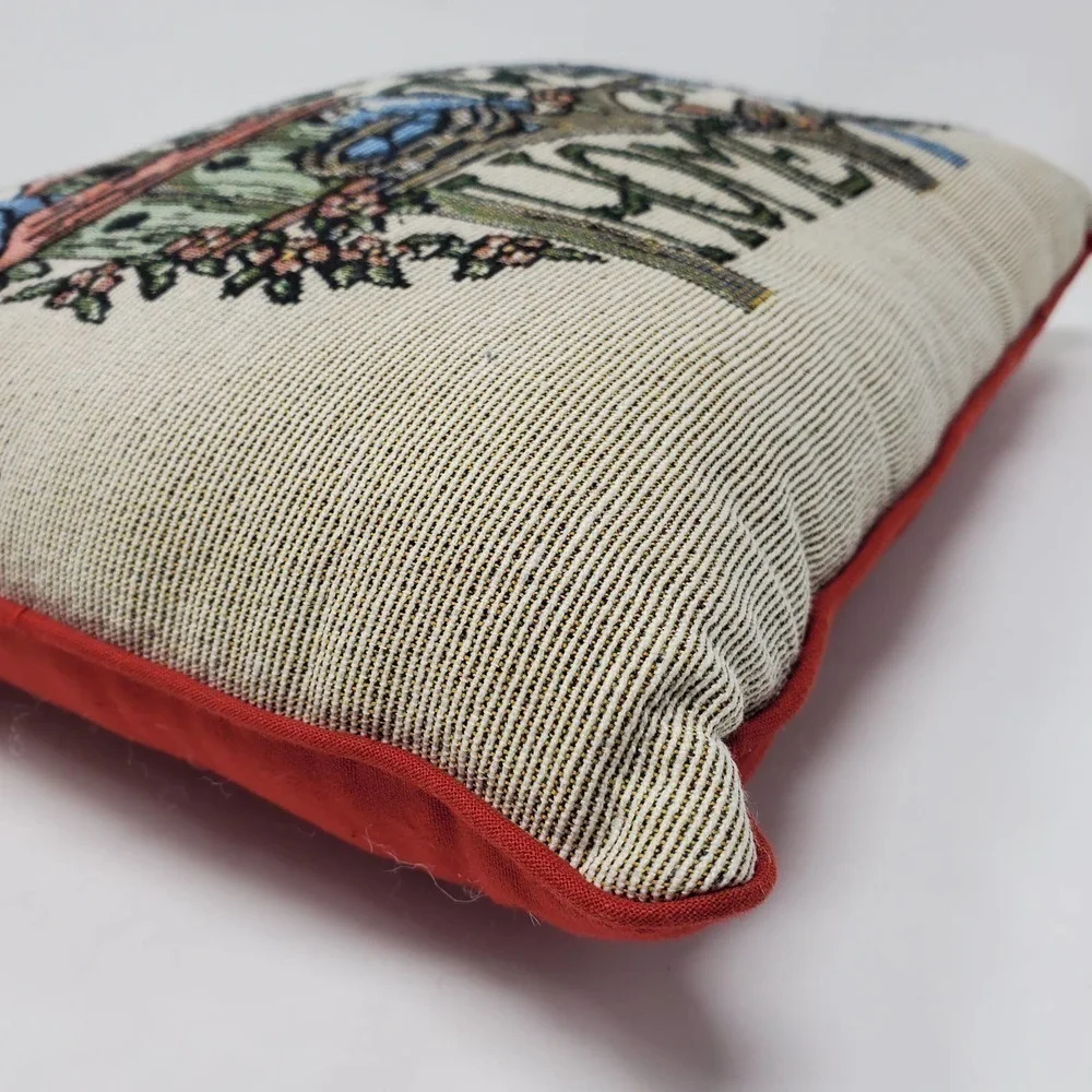 Tapestry Home Sweet Home Tree House Birds Rectangular Throw Pillow